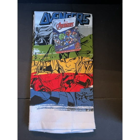 Marvel Avengers 2 Pack Kitchen Towels New