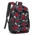thumbnail image 2 of Pioneer Flower Floral Print Pattern 17" School Backpacks for Teens,Waterproof Oxford Fabric,S-Shape Padded Straps for School,Travel,Hiking,Camping, 2 of 5