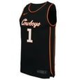 thumbnail image 2 of Men's Nike #1 Black Oklahoma State Cowboys  Replica Basketball Jersey, 2 of 3