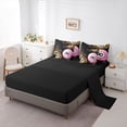 thumbnail image 5 of Castle Fairy Vintage Billiards Twin Bedding 7-Piece, Leopard Print Billiards Bedding Comforter Set, Pink Brown Black,Black Reversible, 5 of 7
