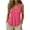 Hot Pink-07, variant on Women's Lightweight Knit Tank, V-Neck Contrast Trim Sleeveless Casual Top for Summer