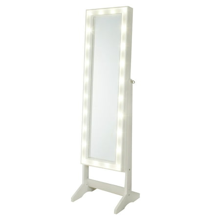 UPC 811810005082 product image for InnerSpace Cheval Mirror Jewelry Armoire with LED Lights | upcitemdb.com