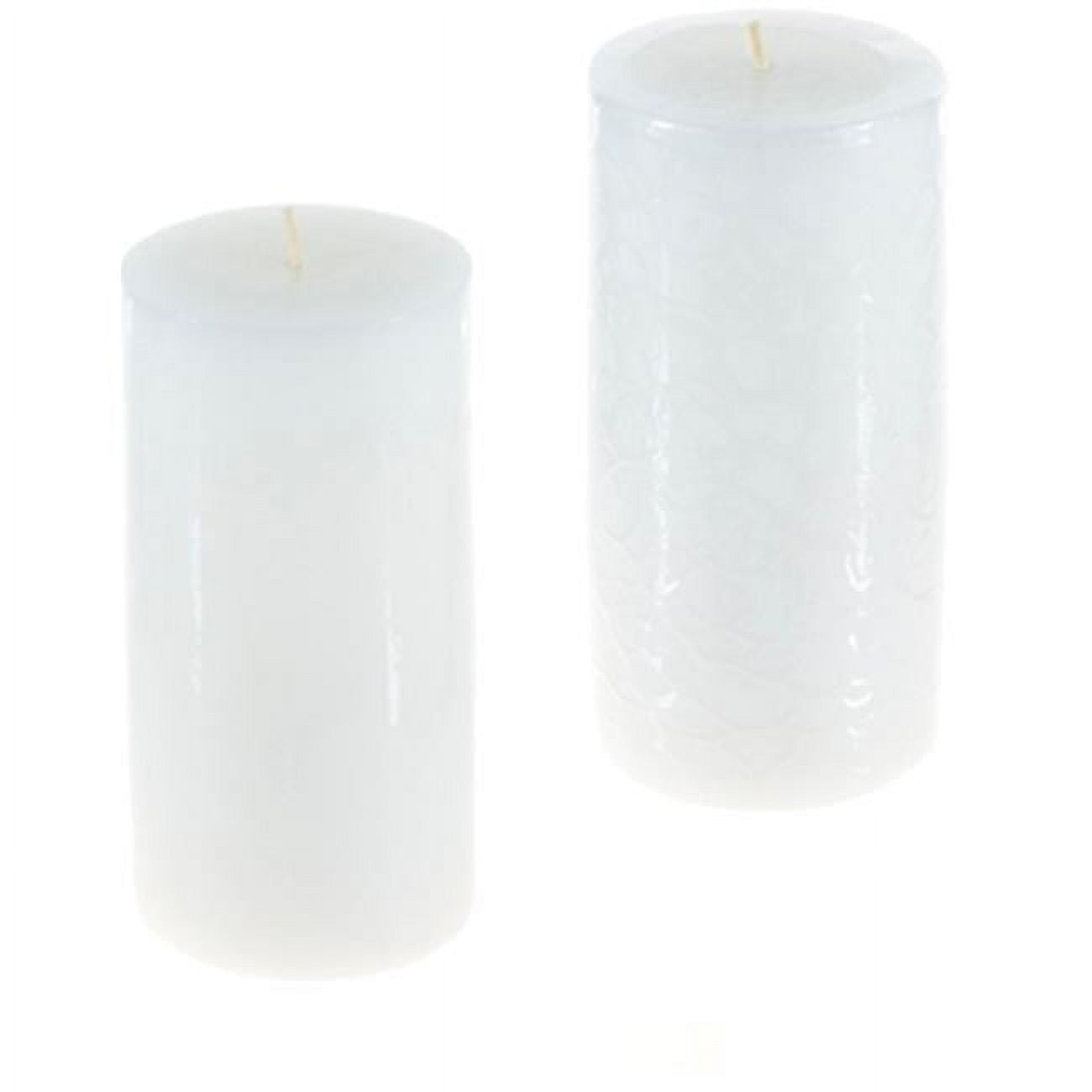3 x 6 Round Unscented Pillar Candle - White Case of 24