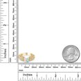 thumbnail image 4 of Gem Stone King 0.89 Ct Round Cabochon White Simulated Opal 18K Two-Tone Plated Sterling Silver Ring (Size 6), 4 of 4