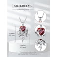 thumbnail image 2 of CACA LADY Fox Necklace 925 Sterling Silver Fox Pendant Necklace with January Birthstone - Elegant Jewelry Gift for Women, 2 of 6