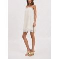 thumbnail image 5 of White Women Silk Lace Trim Spaghetti Strap Slip Dress Y2K Mini Cami, 5 of 6