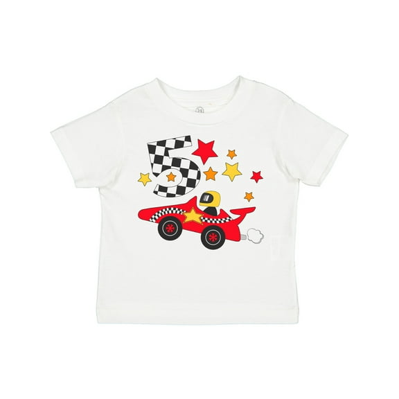 Inktastic Happy 5th Birthday -red Racing Car Boys or Girls Toddler T-Shirt