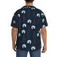 thumbnail image 3 of Sikiie Night Forest Wolf Men's Cuban Shirt, Hawaiian Shirts, Business Casual Button Down Shirts, Short Sleeve Shirt-X-Large, 3 of 5
