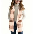 thumbnail image 4 of JIAYUE Vest Tops for Girls Plaid Print Reversible Soft Pocket Front For Toddler Layering Clothing, 4 of 9
