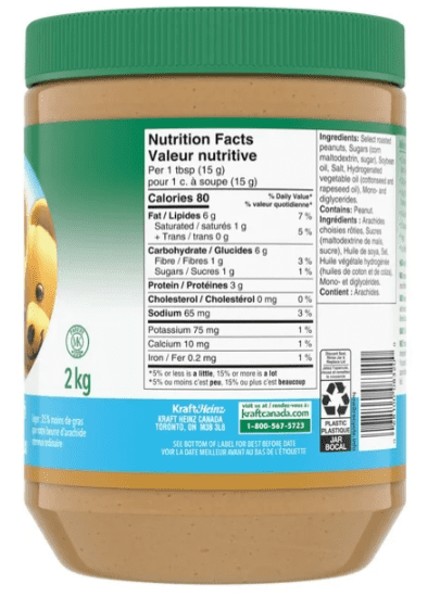 Kraft Smooth Peanut Butter, Light, 2kg (3 Pack)