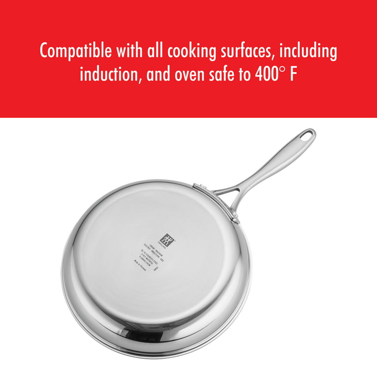 ZWILLING 10pc Stainless Steel Ceramic Nonstick Cookware Set, Clad