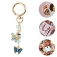 thumbnail image 3 of Unique Bargains 1 Pc Stylish Butterfly Heart Handbag Charm Bag Accessories 3.54″ Blue, 3 of 5