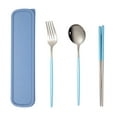 thumbnail image 1 of Ensemble de Vaisselle de Voyage en Acier Inoxydable 2 Fourchettes Cuillères Baguettes avec Boîte portable, 1 of 5