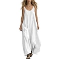 thumbnail image 2 of Aimik Women's Sleeveless Spaghetti Strap Loose Maxi Dress V-Neck Flowy Baggy Kaftan Casual Boho Dress, 2 of 5