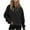 Black, variant on Edvintorg Plain Womens Sweatshirt Half Zip Sweatshirts Cropped Thumb Sleeve Hoodies Fleece Womens Quarter Zip up Pullover Sweaters Fall Outfits 2025 Winter Clothes