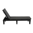 thumbnail image 3 of Oslo Durable Polypropylene Patio Reclining Sun Lounger Black With Grey Cushion, 3 of 6