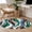 Multicolor, variant on Round Area Rug 3 Ft, Green Blue Brown Moire Washable Non-Slip Circle Carpet for Living Room/Bedroom, Modern Abstract Art Low-Profile Small Floor Mats Collection Rugs for Indoor