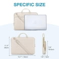 thumbnail image 5 of BAGSMART 15.6"-16" Laptop Shoulder Bag Laptop Sleeve Case Compatible with MacBook Pro, HP, Dell, Acer Aspire, Asus Notebook, Shockproof Soft Padded Zipper Cover Carrying Computer Bag, Cream Color, 5 of 6