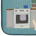 thumbnail image 4 of White German Shepherd Kitchen Scene Dish Drying Mat, 4 of 7