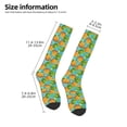 thumbnail image 5 of Vsdgher Pineapple Print Thigh High Socks Extra Long Stretchy Sock Women Over Knee High Opaque Stocking Daily Wear, 5 of 8