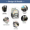thumbnail image 3 of Iauyy Clear Backpack Heavy Duty PVC Transparent Backpack for College Workplace, Beige Volleyball, 3 of 8