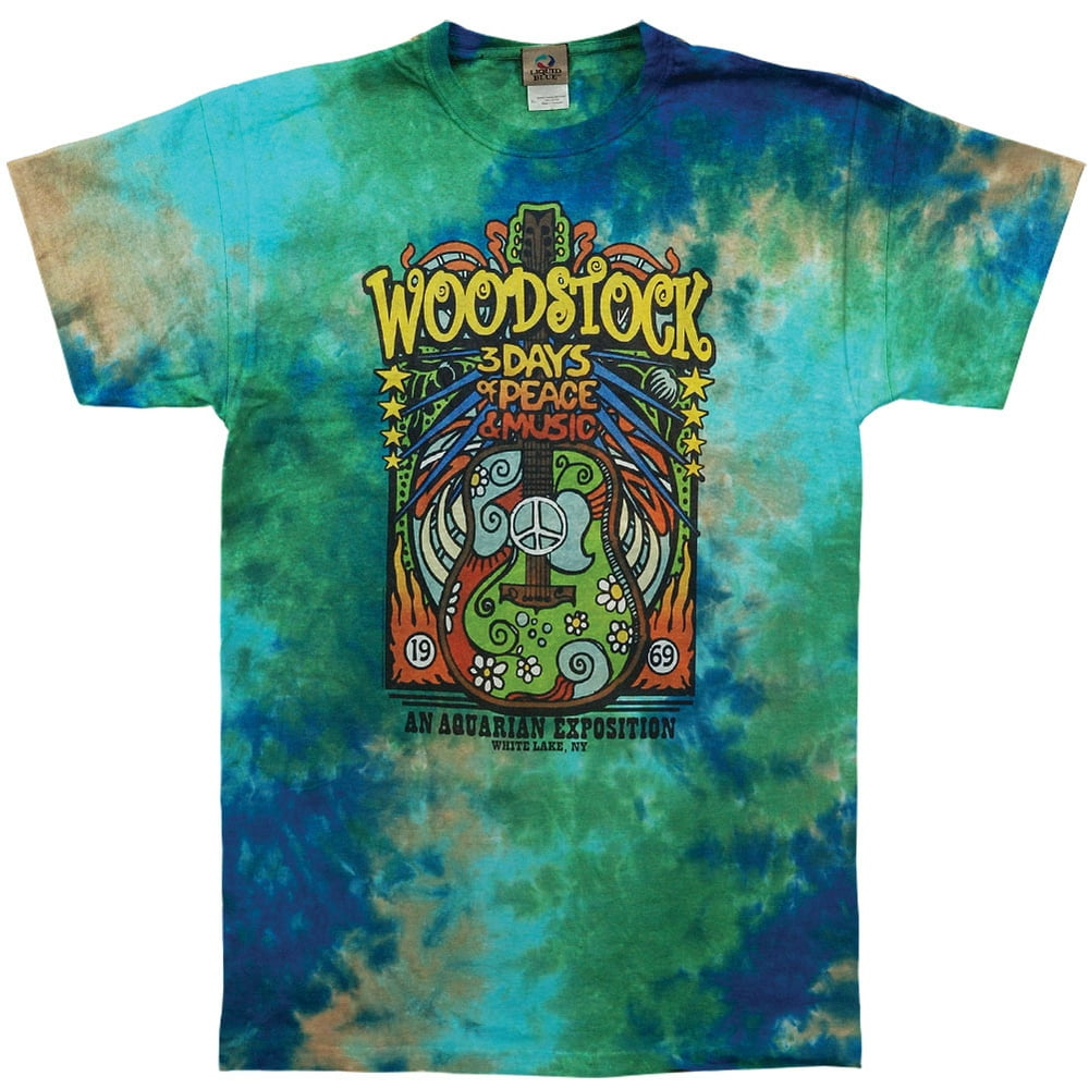 Woodstock Foods Woodstock Men's Woodstock Music Festival Tie Dye T