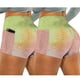 thumbnail image 2 of Gibobby Leggings cortos yoga mujer Running Yoga Biker Stretch Mujeres Shorts Pantalones Bolsillos Arrugado Tie-dye Fitness Yoga Pantalones(Amarillo,M), 2 of 5