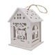 thumbnail image 2 of Adornos navideños Fiudx Cabaña de madera pintada de blanco 7 cm, 2 of 7