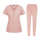 thumbnail image 1 of Enfermería Scrub Set de la salud Ropa de protección Traje Manga corta Túnica Laboratorio rosa M Zulema Pantalones superiores unisex, 1 of 8
