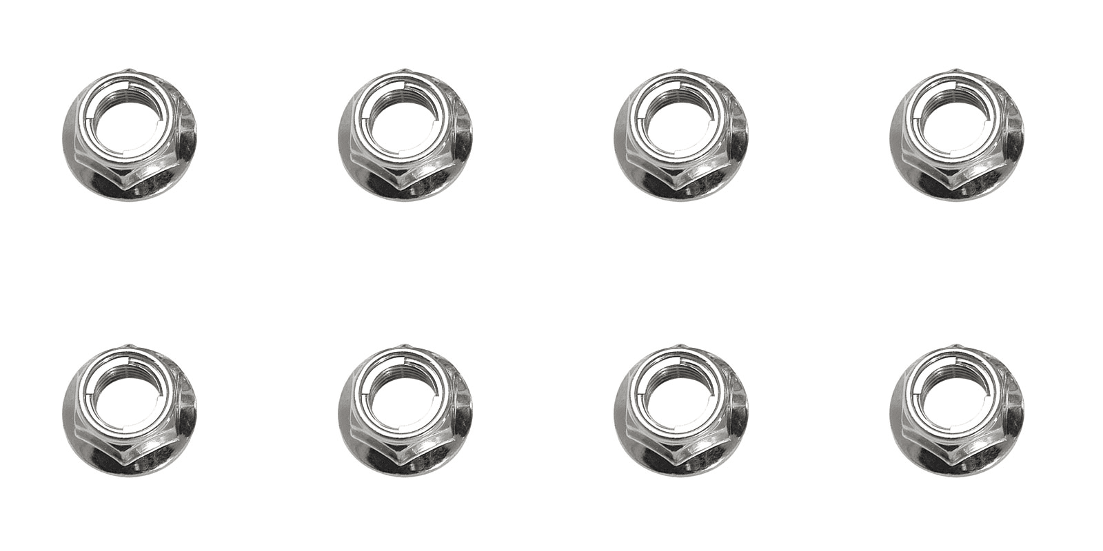 (8 Pack) Tusk Flange Locking Lug Nut 10mm x 1.25mm Thread Pitch For