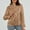 Khaki, variant on Casual Jacket for Women Fall Faux Suede Long Sleeve Slim Fit Zip Up Collared Cropped Jacket with Pockets Outerwear