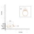 thumbnail image 4 of ANGARA Freshwater Cultured Pearl and Diamond Bypass Ring in 14K Rose Gold for Women | June Birthstone, Birthday, Anniversary, Jewelry Gift for Women | Pearl Ring, 4 of 8