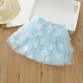 thumbnail image 3 of LYHaoo Girls Tutu Skirt With Colorful Petal Sequins Embroidery Flowy Mesh Layered Ballet Dance Short Skirt For Toddler Kids，Casual Floral Dresses Sizes 4-5 Years Blue, 3 of 7