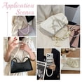 thumbnail image 6 of 2Pcs Pearl Purse Chain 32cm Pearl Bead Short Shoulder Strap with Lobster Clasps Replacement Decorative Short Bag Handle Purse Making Accessories for Purse Clutch Decoration, 6 of 6
