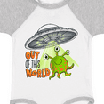 thumbnail image 4 of Inktastic Out of this World- cute green alien UFO Boys or Girls Baby Bodysuit, 4 of 5