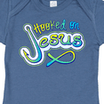 thumbnail image 4 of Inktastic Hooked on Jesus Christian Boys or Girls Baby Bodysuit, 4 of 5