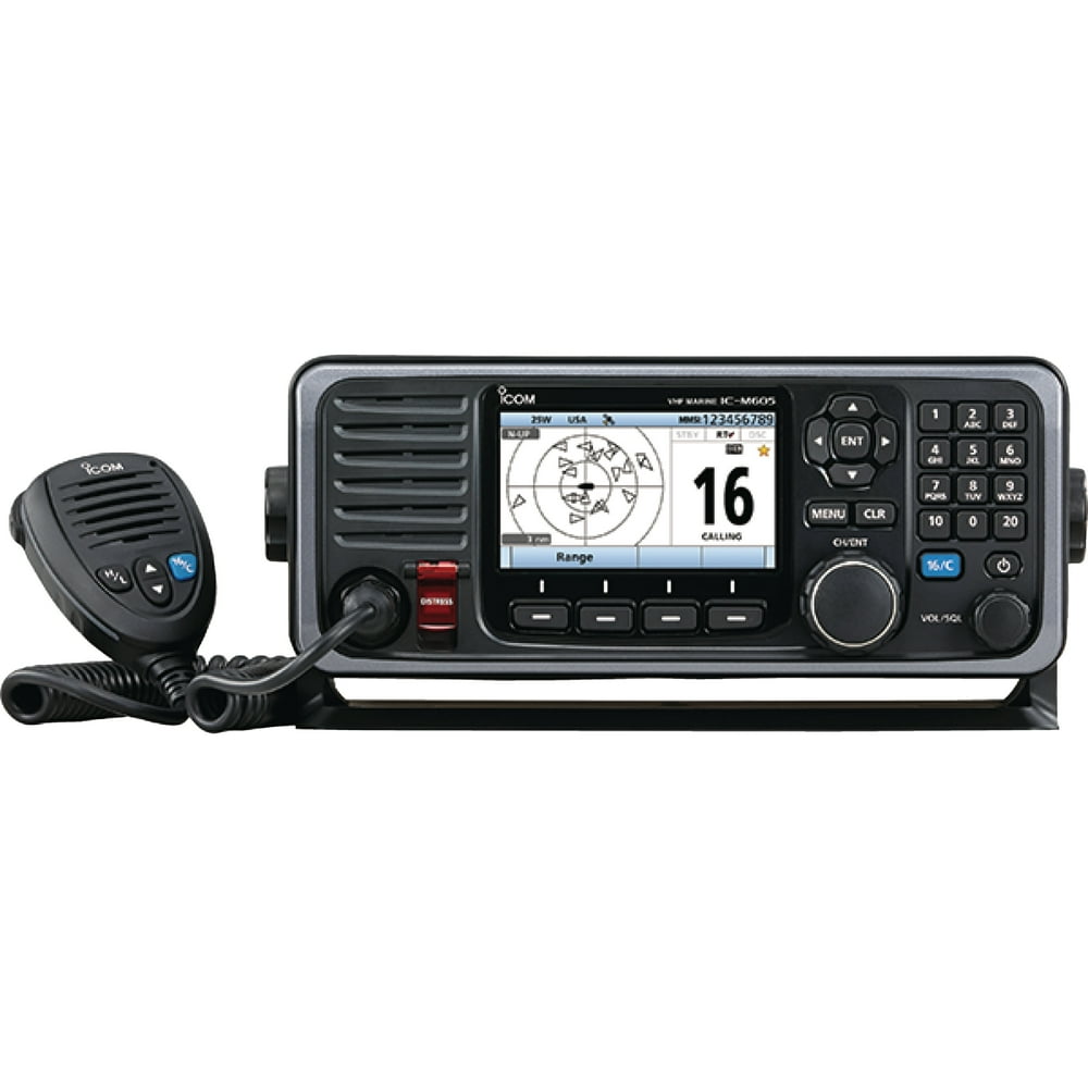 M506 ICM506 VHF Marine Transceiver with Integrated AIS Walmart