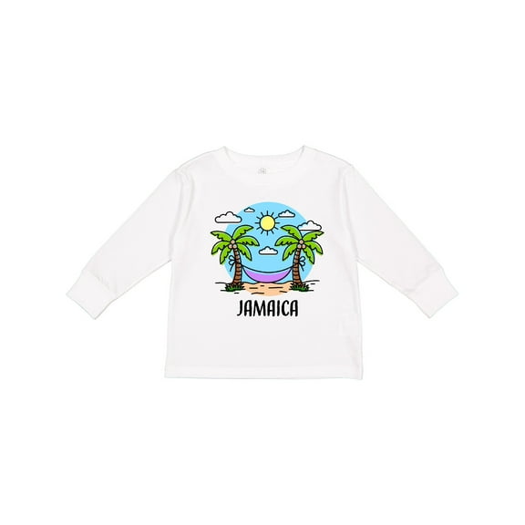 Inktastic Summer Vacation in Jamaica Boys or Girls Long Sleeve Toddler T-Shirt
