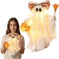 thumbnail image 2 of Light Up Halloween Hanging Ghost Decorations, Halloween Decorations Outdoor for Tree, Porch, Yard, Patio, Indoor Halloween Decorations, 2 of 7