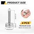 thumbnail image 2 of 4 Pcs M4x20mm Flat Head Knurled Thumb Screws for Graphics Card, Silver, 2 of 6