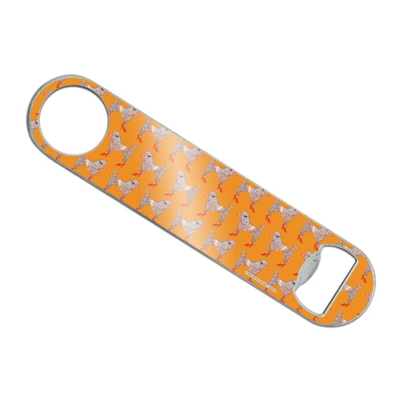 Sassy Poodles Stainless Steel Vinyl Covered Flat Bartender Speed Bar Bottle Opener