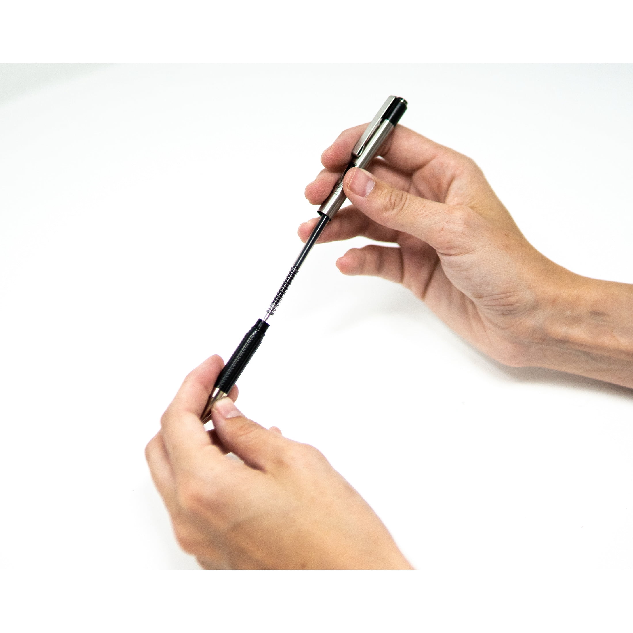 Zebra G-301 Stainless Steel Retractable Gel Pen, 0.7mm, Black Ink