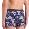 thumbnail image 4 of Men's Boxer Briefs, Blue Purple Branches Gray Koala Soft Comfy Mens Underwear Boxer Briefs Breathable With Widen Waist, 4 of 7