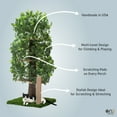 On2Pets Cat Tree with Leaves, Cat House & Cat Activity Tree, Multi