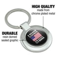 thumbnail image 5 of I Stand For The Flag Kneel Cross USA American Flag Patriotic Keychain Classy Round Chrome Plated Metal, 5 of 5