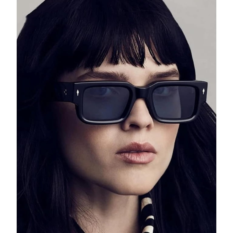Square Frame Sunglasses UV400 Protection Chunky Rectangle Shades EYLRIM Square Frame Sunglasses for Women Men Trendy Chunky  main image 3