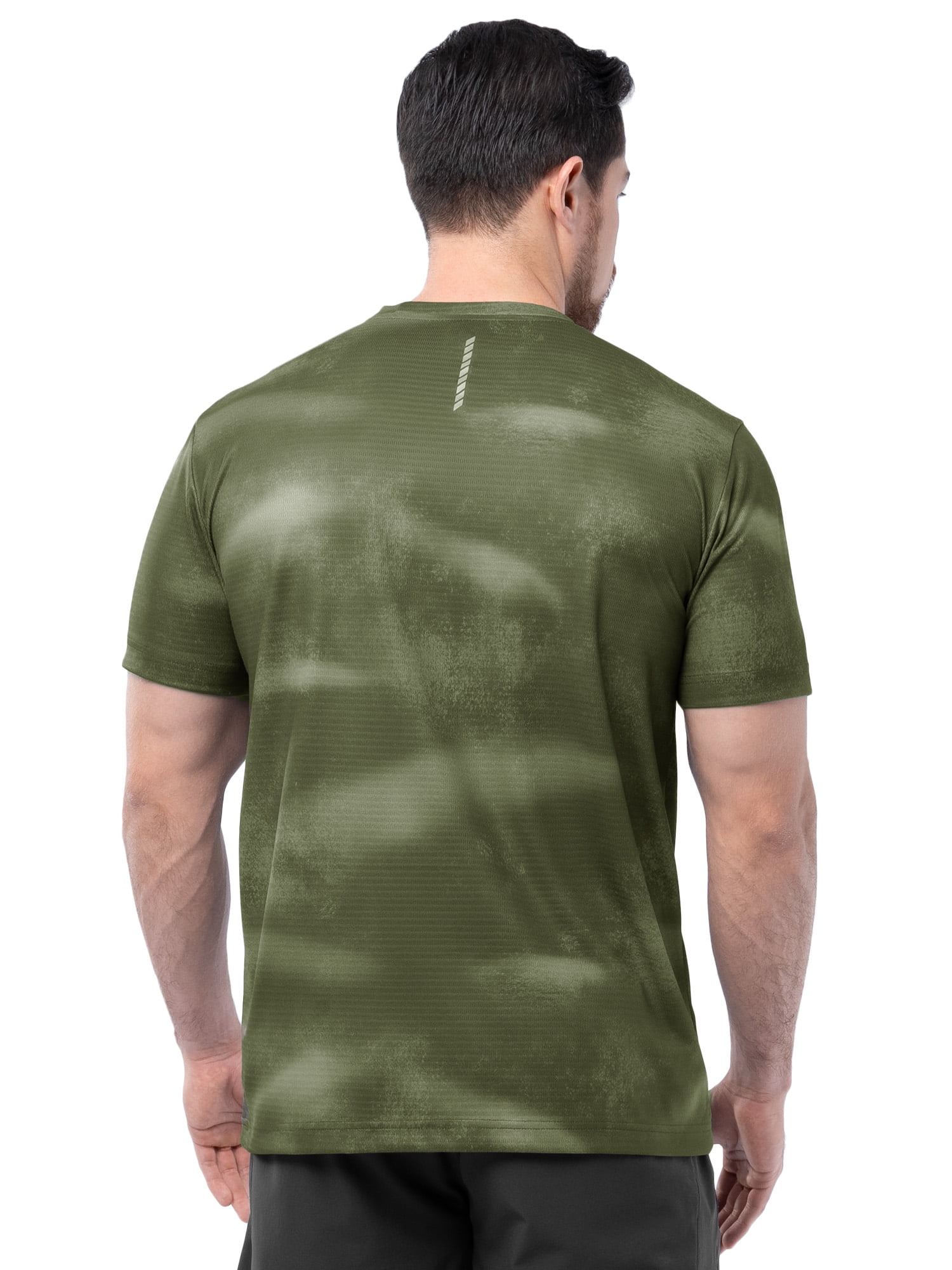 Athletic Works Men's and Big Men's Core Linear Mesh Active Short Sleeve Tee, Sizes S-3XL