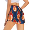 thumbnail image 3 of Haiem American Football and Fire Flames Women's 2 in 1 Running Shorts - Lightweight Athletic Workout Gym Yoga Breathable Sports Shorts Liner with Phone Pockets-Large, 3 of 9