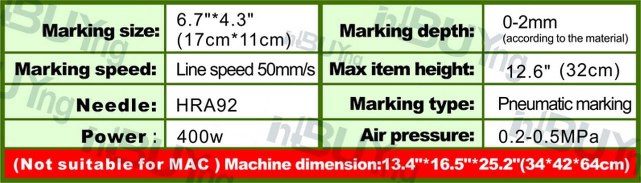 INTSUPERMAI 7" LCD Touch Screen Pneumatic Dot Peen Marking Machine and Rotation Axis Set