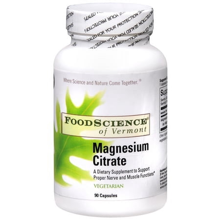 Foodscience Of Vermont Magnesium Citrate Vegetarian Capsules - 90 Ea